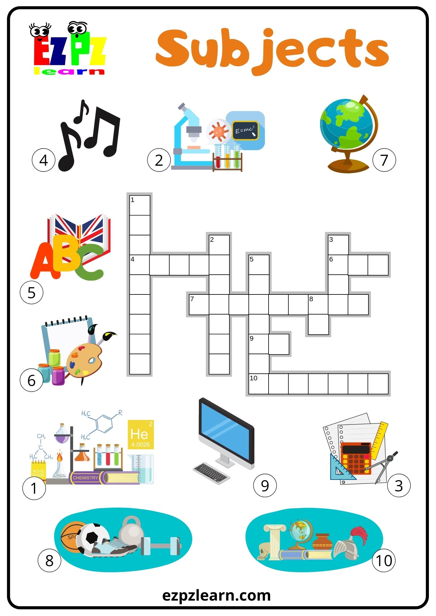 Subjects Crossword